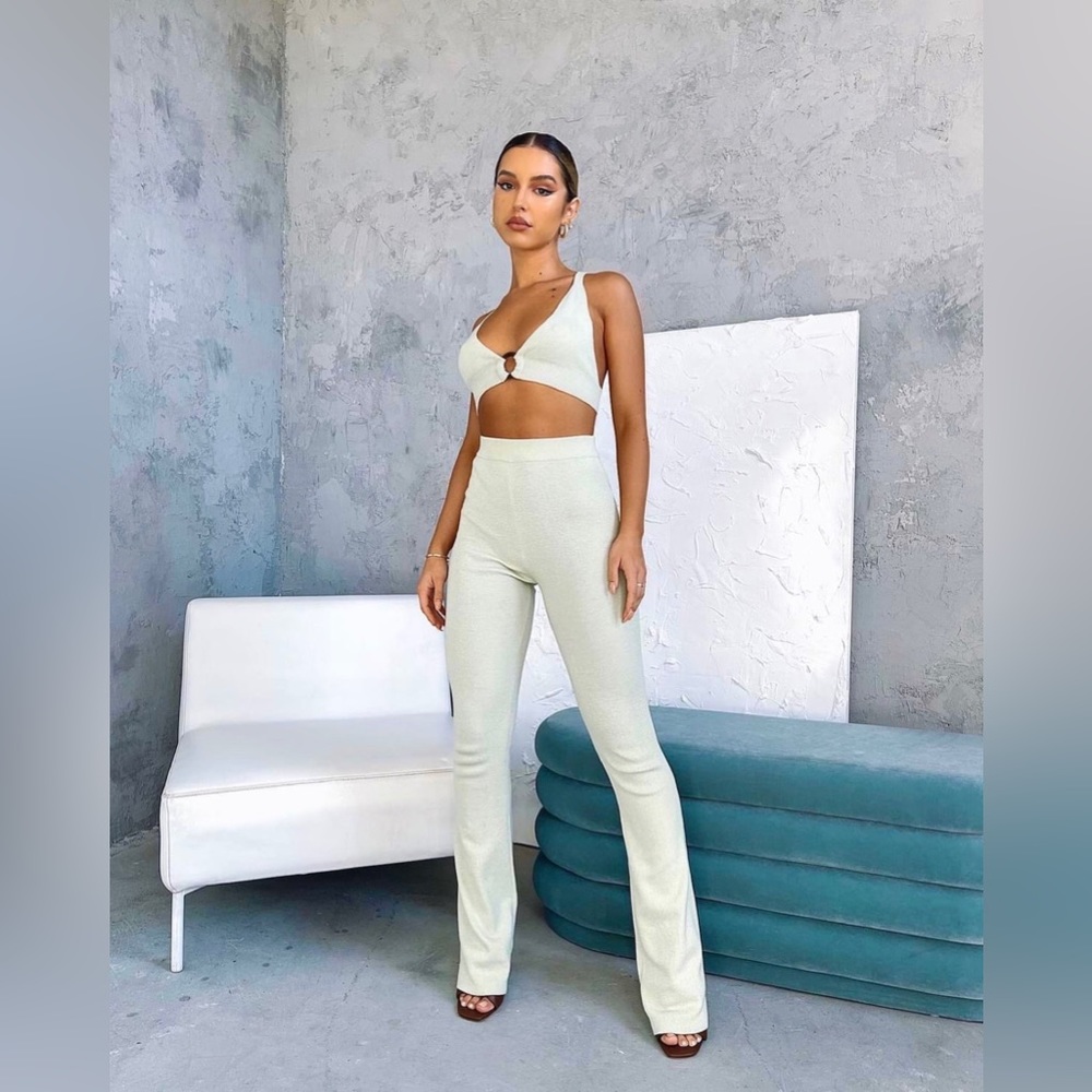 White Fox Boutique Under The Sun Sage Green Set XS